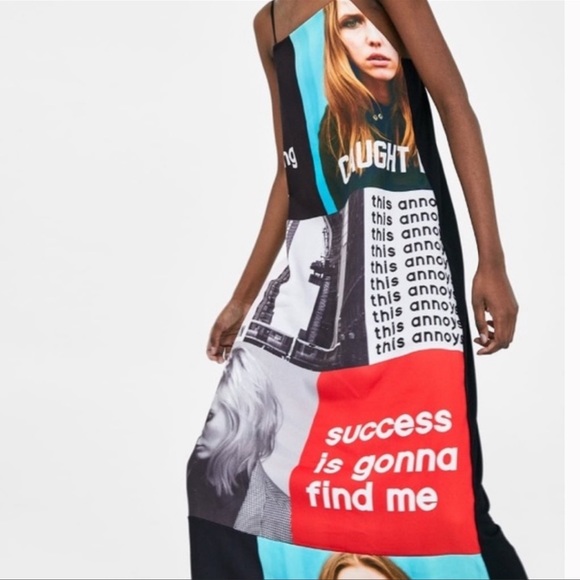 Zara Photograph Patchwork Dress Rare NWT Small (FINAL PRICE 🚨🚨🚨) - Picture 2 of 7